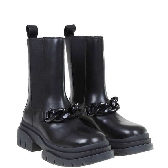 ✨Host pick✨Ash Fashion Black Combat Boots with Chain Accent - Picture 3 of 11